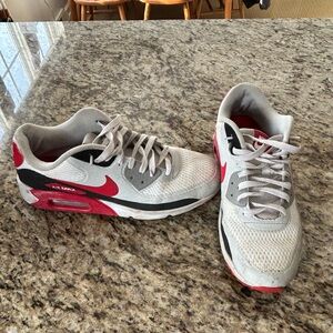 Nike Max - Gray and Red Athletic Sneakers